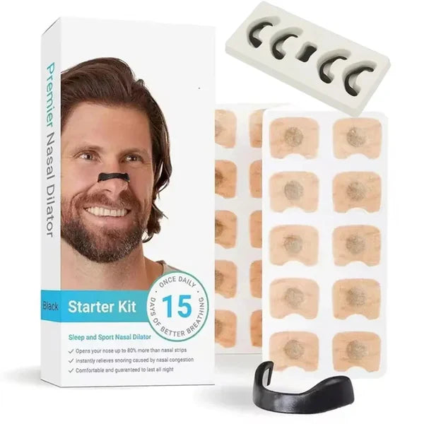 Magnetic Nose Strips,Sleepco Nasal Dilator Starter Kit / Next-Gen BreathIn Nosel Strips / Magnetic Nose Clips