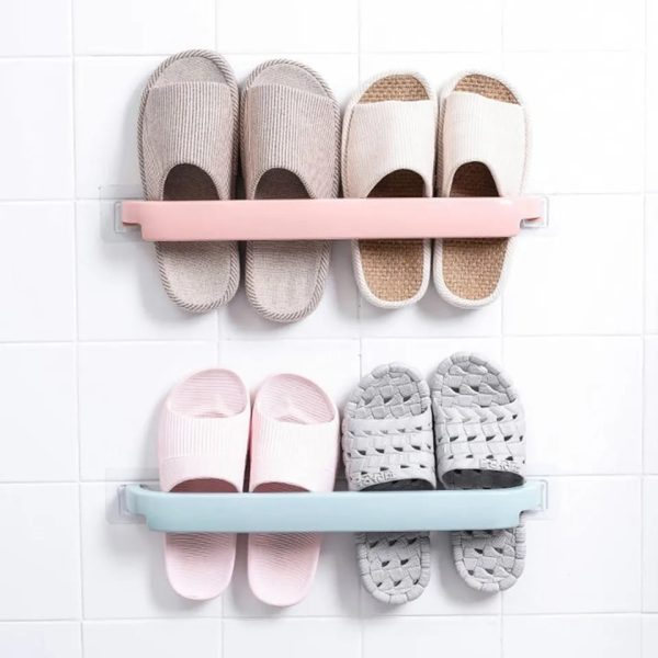(1 Pcs )plastic Towel Hanger Stick Standing Suction Towel Rack Wall Mounted Cover Bathroom Storage Shelf (random Color)
