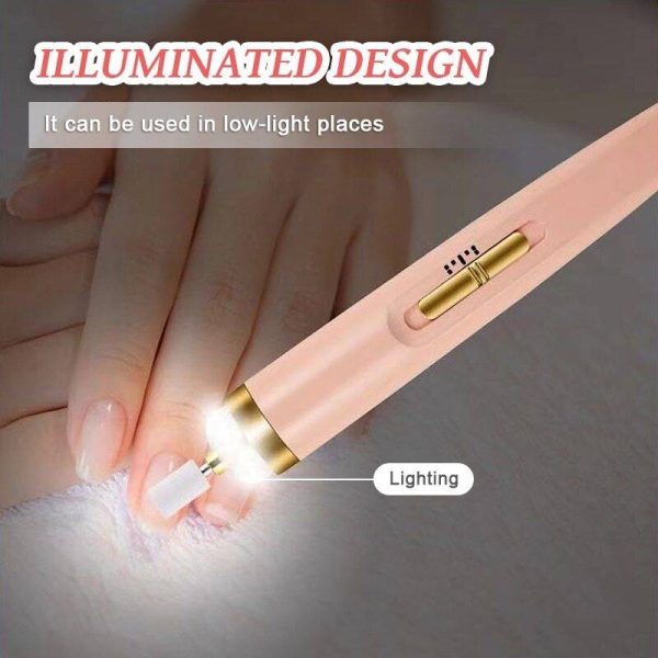 5 In 1 Professional Manicure Nail | Salon Nail Finishing Touch | Nail Grinding, Burnishing Machine | Full Manicure And Pedicure Tool – Random Color