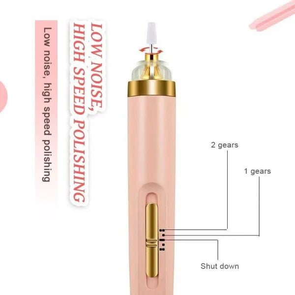 5 In 1 Professional Manicure Nail | Salon Nail Finishing Touch | Nail Grinding, Burnishing Machine | Full Manicure And Pedicure Tool – Random Color