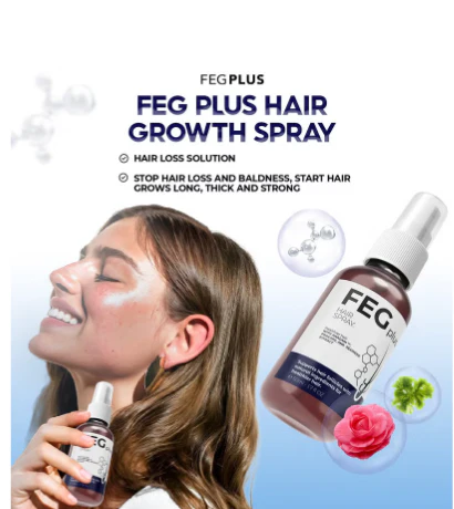 Feg Plus Hair & Beard Growth Serum Spray 50ml | 22% Seaweed Extract, Rosemary, Redensyl, Anagain & 5% Minoxidil | Anti Hair Loss, Regrowth Treatment