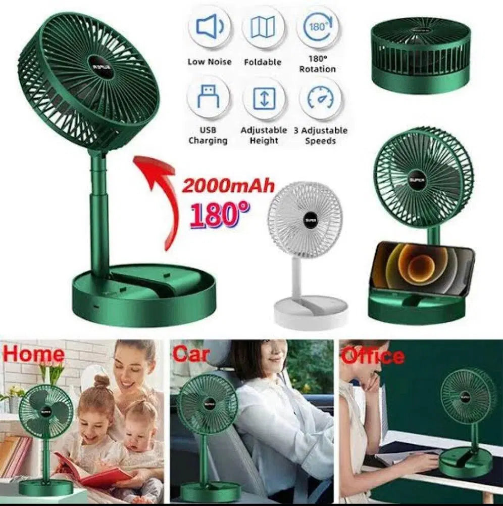Mini Rechargeable Fan β Portable USB-Powered Personal Cooling Fan with Adjustable Speed
