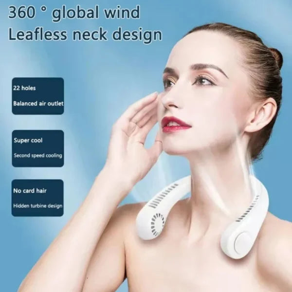 Hanging Neck Fan with Adjustable Neck Band – Portable Rechargeable Neck Fan – Neck Fan For Summer