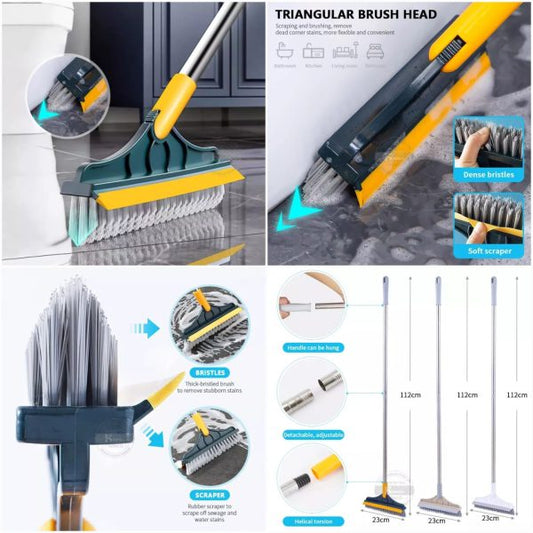 2 In 1 Floor Cleaning Brush Bathroom Tile Windows Floor Cleaning Brush With 120° Rotatable Head – Multipurpose Bathroom Floor Cleaning Brush – Floor Brush Scrubber – Without Box