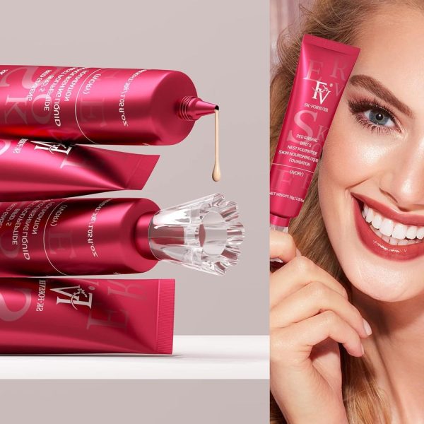 Fv Foundation Waterproof With Medium Coverage, Oil-free & Long Lasting, Matte Orever Foundation For Oily/normal Skin, Forever Liquid Makeup Foundation For Face, Natural Beige 30g